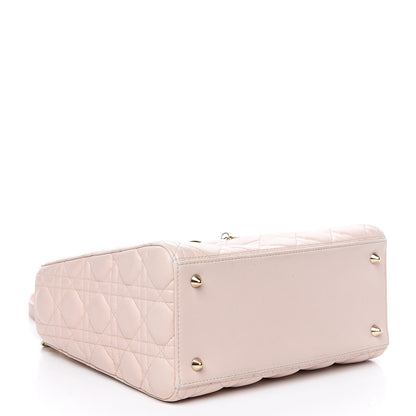Christian Dior Lambskin Cannage Medium Lady Dior Light Pink 3 of 13
