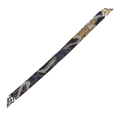 Hermes Silk Three Graces Twilly Black Gold Taupe 2 of 4