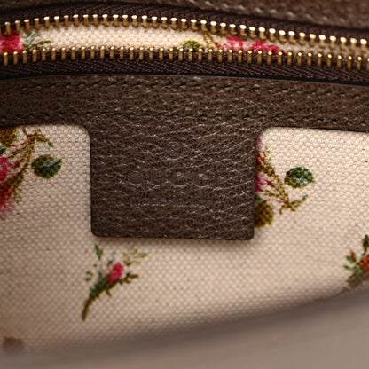 Gucci Calfskin Embroidered Sylvie Belt Bag 85 34 Brown 6 of 13