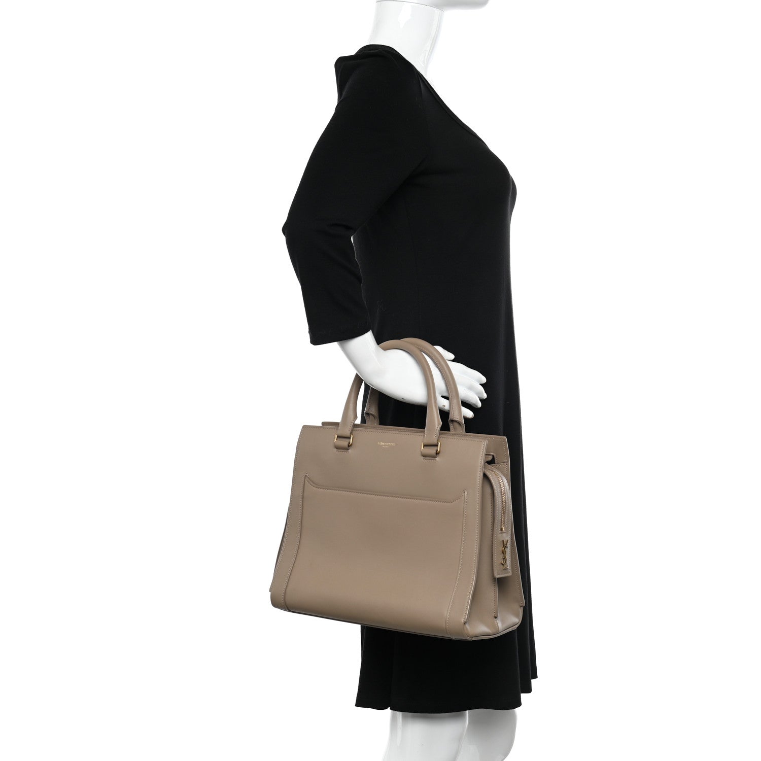 Saint Laurent Smooth Calfskin Medium East Side Tote Beige 2 of 13