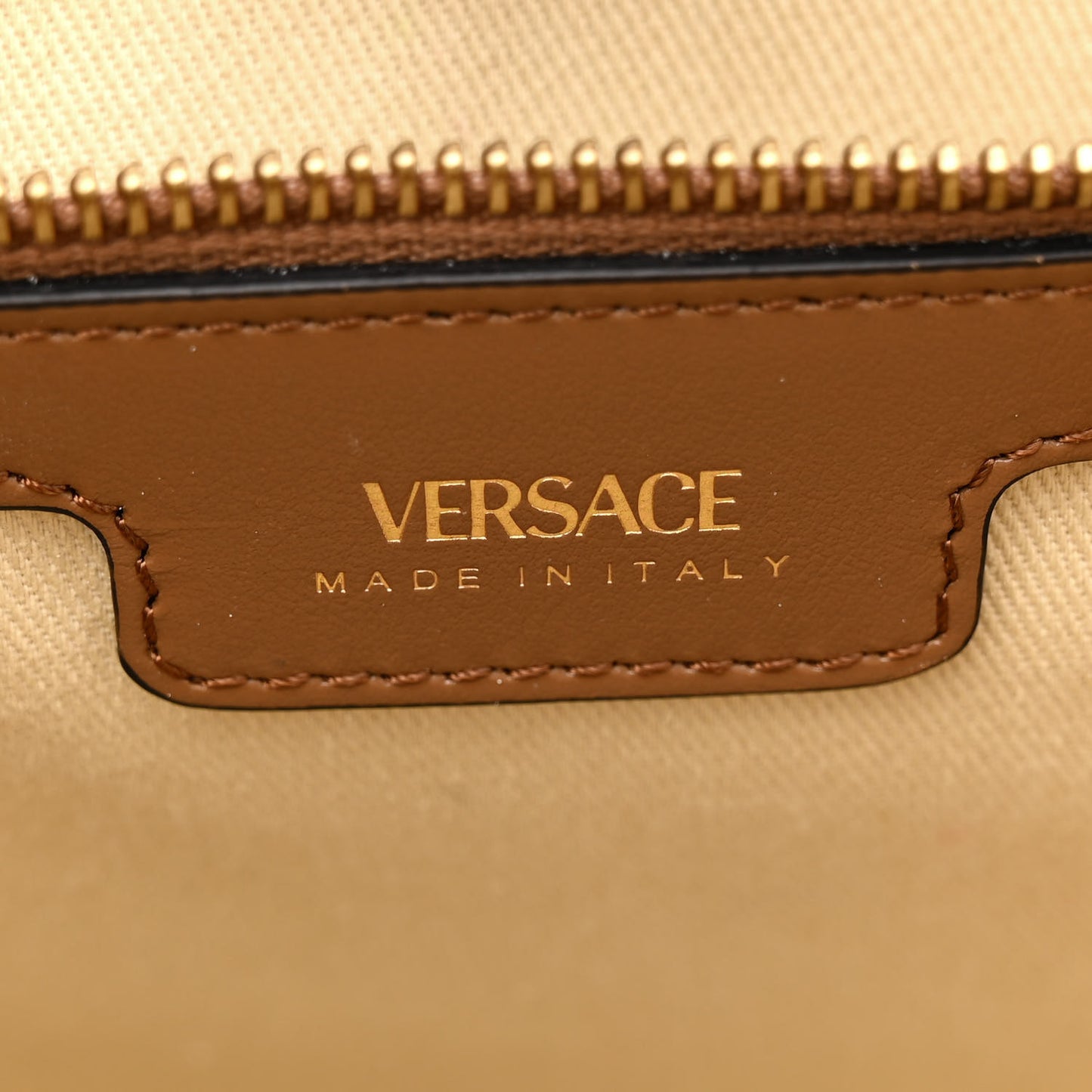 Jacquard Canvas Large Allover Medusa Tote Beige