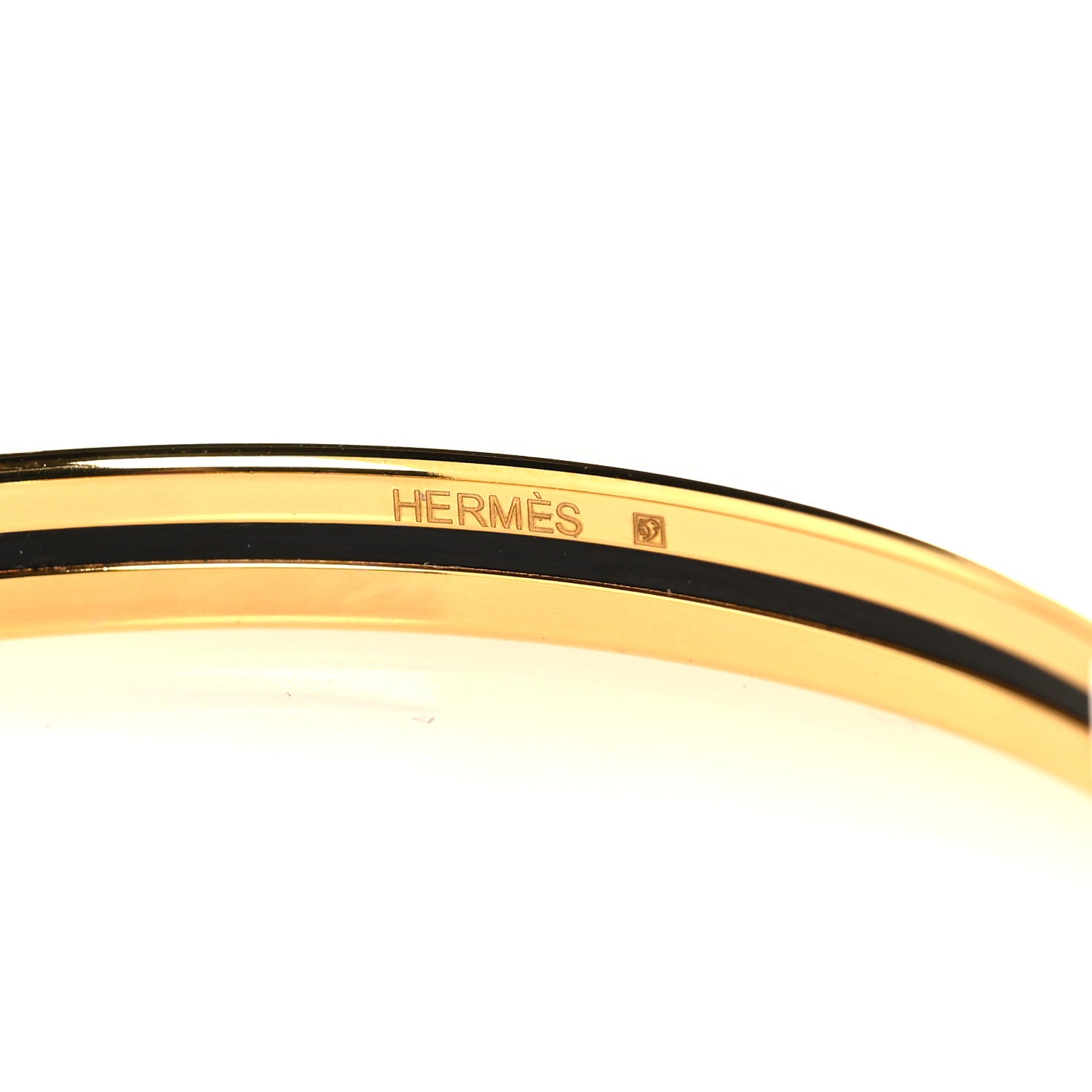 Hermes Enamel Printed Extra Narrow Uni Bracelet 62 Bleu Orage 4 of 5