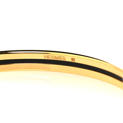 Hermes Enamel Printed Extra Narrow Uni Bracelet 62 Bleu Orage 4 of 5
