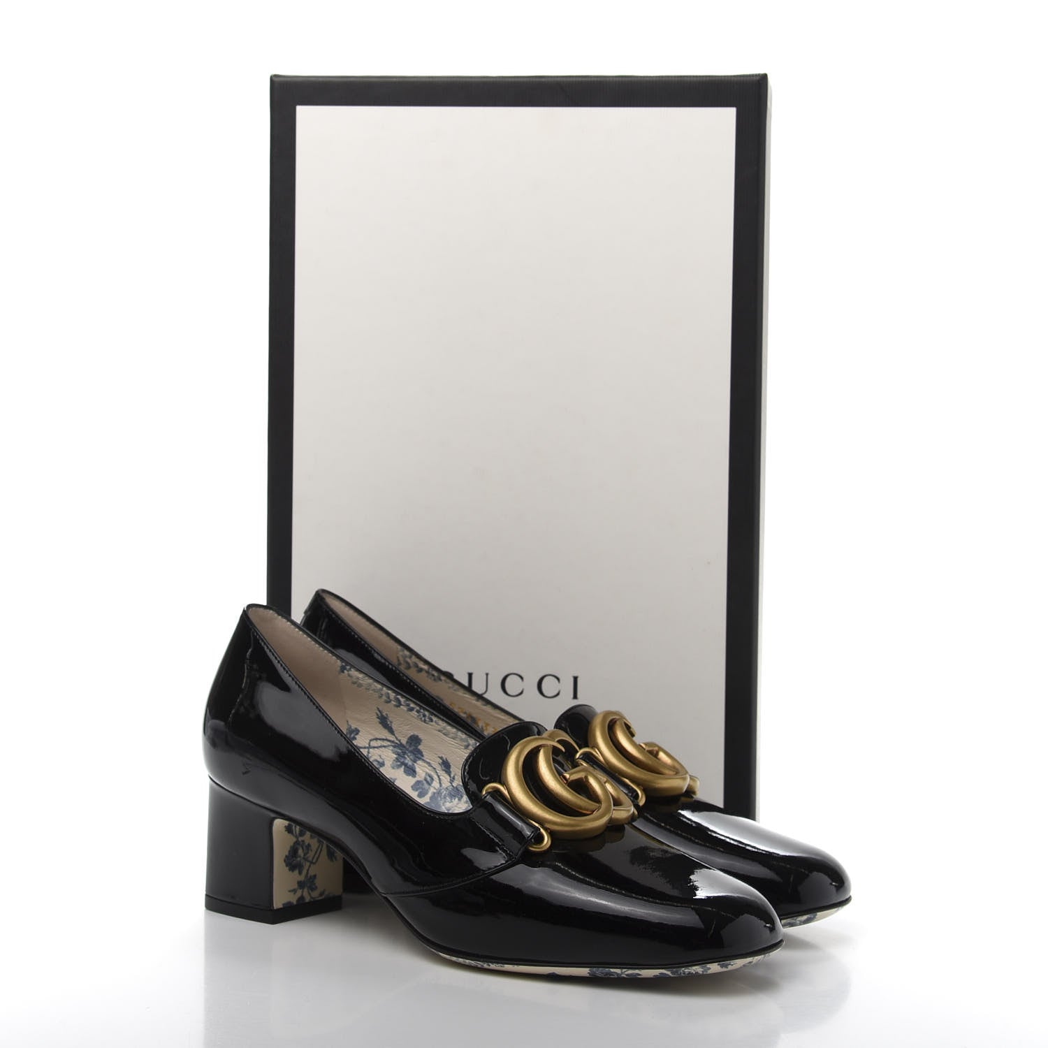 Gucci Vernice GG Victoire 55mm Loafer Pumps 36 Black 9 of 9
