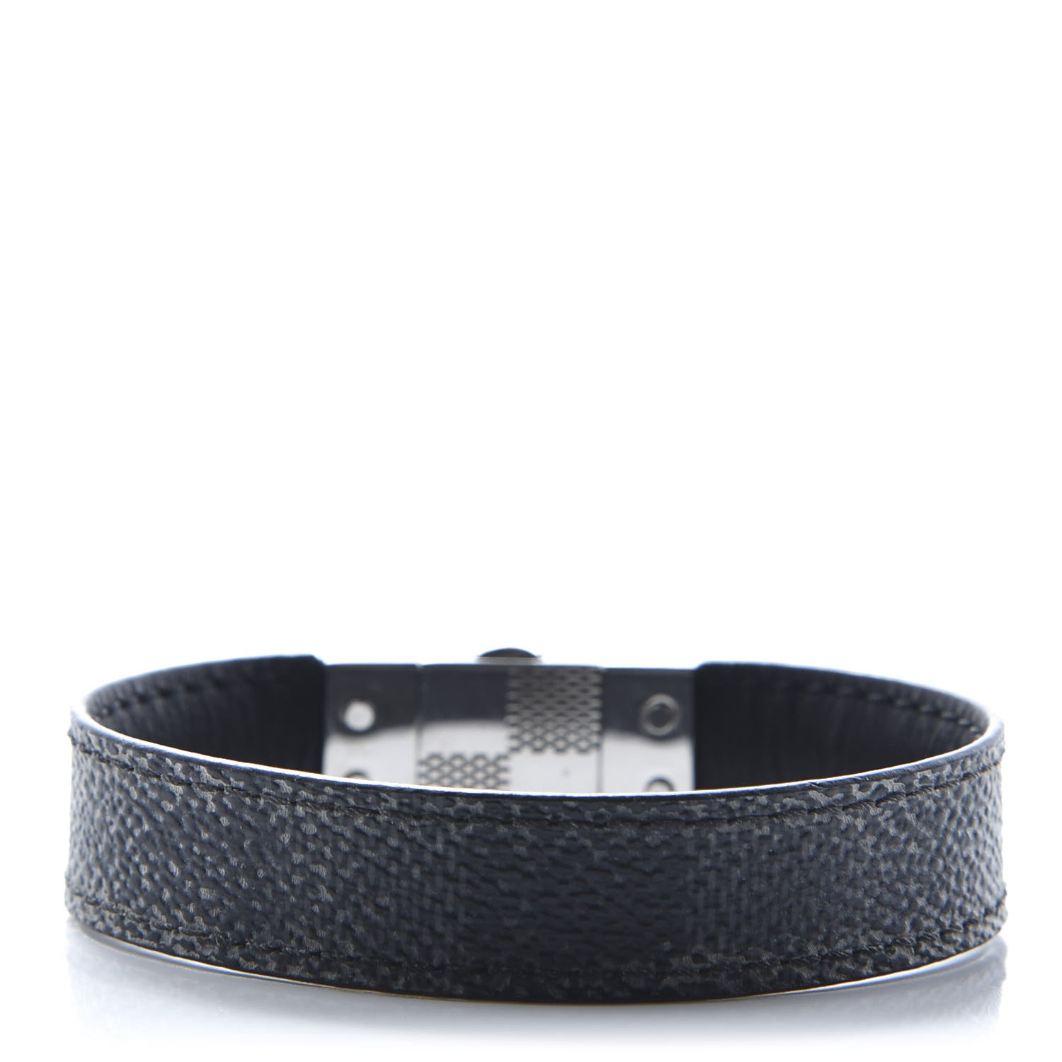 Louis Vuitton Damier Graphite Check It Reversible Bracelet 21 3 of 5
