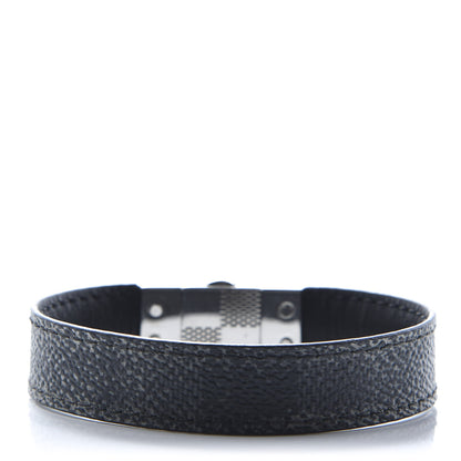 Louis Vuitton Damier Graphite Check It Reversible Bracelet 21 3 of 5
