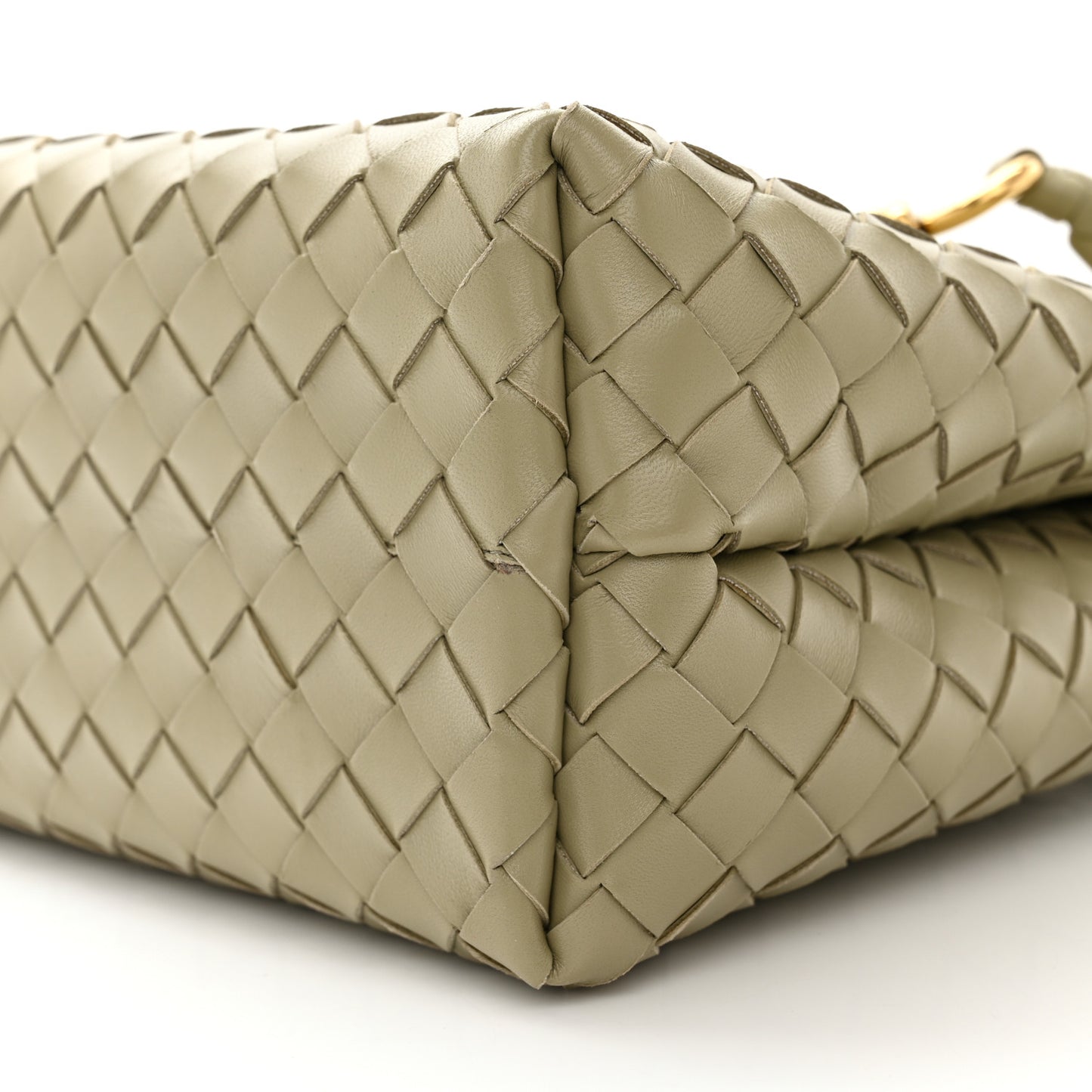 Nappa Intrecciato Medium Andiamo Shoulder Bag Travertine