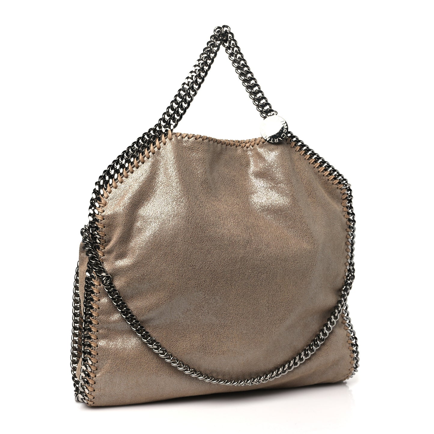 Shaggy Deer Falabella Fold Over Tote Taupe