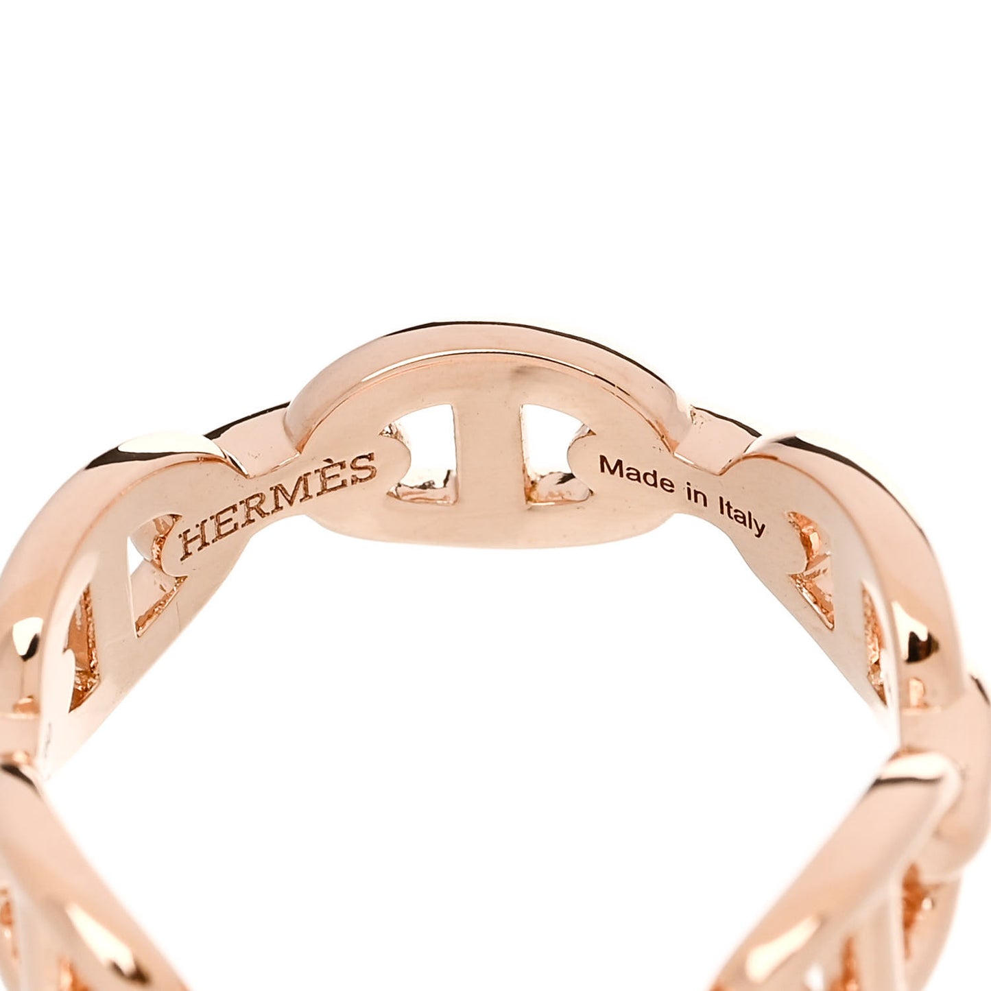 18K Rose Gold PM Chaine d'Ancre Enchainee Ring 50 5.25