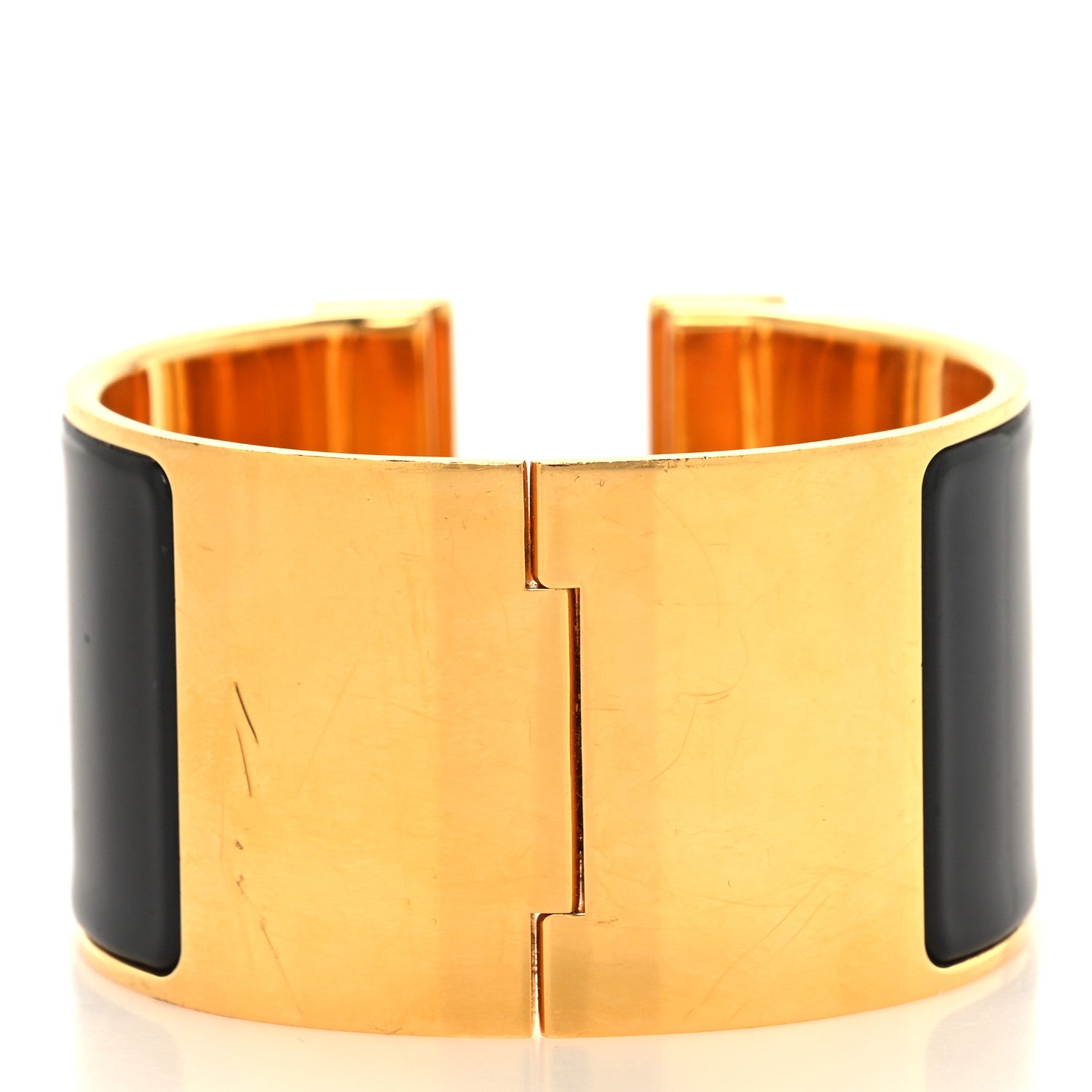 Hermes Enamel Extra Wide Clic Clac H Bracelet PM Black 3 of 4