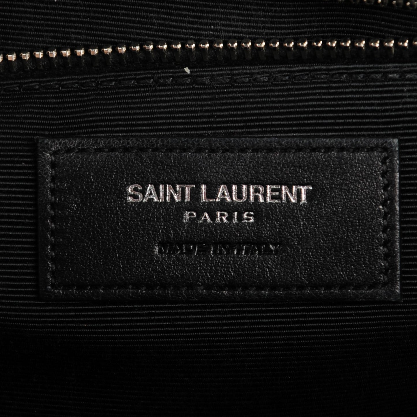 Smooth Calfskin Matelasse Chevron Large Monogram Satchel Black
