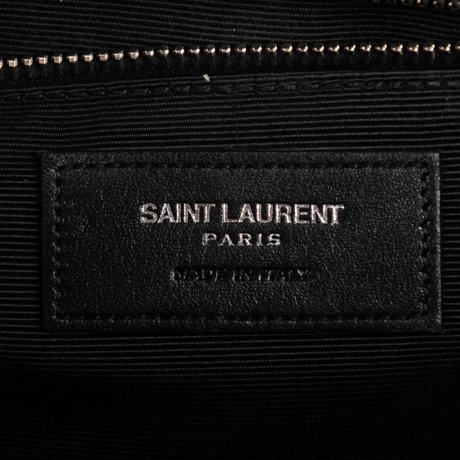 Saint Laurent Smooth Calfskin Matelasse Chevron Large Monogram Satchel Black 9 of 10