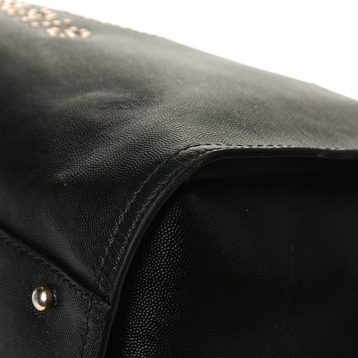 Caviar Medium Studded Deauville Tote Black