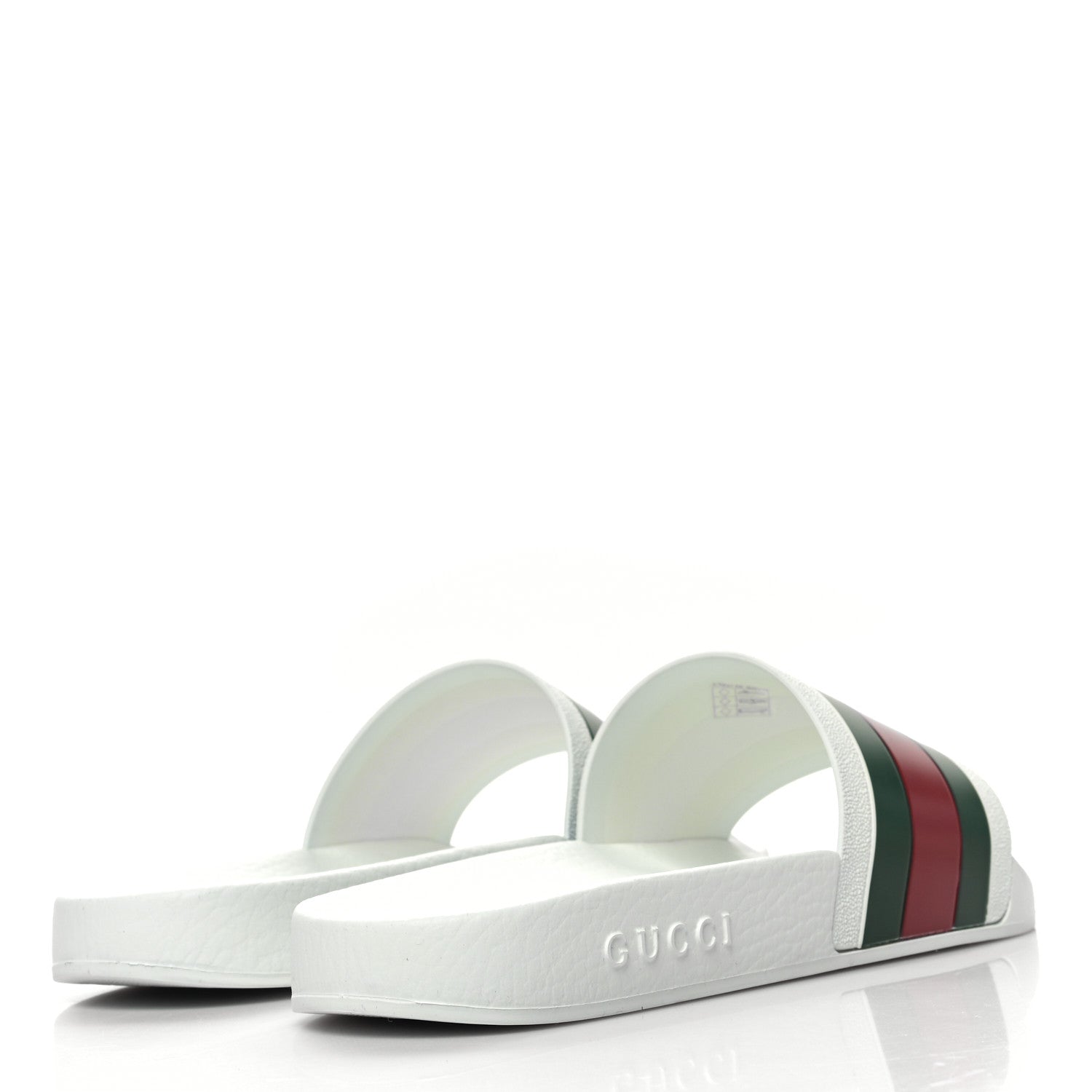 Gucci Rubber Web Mens Pool Slide Sandals 11 Great White 4 of 7