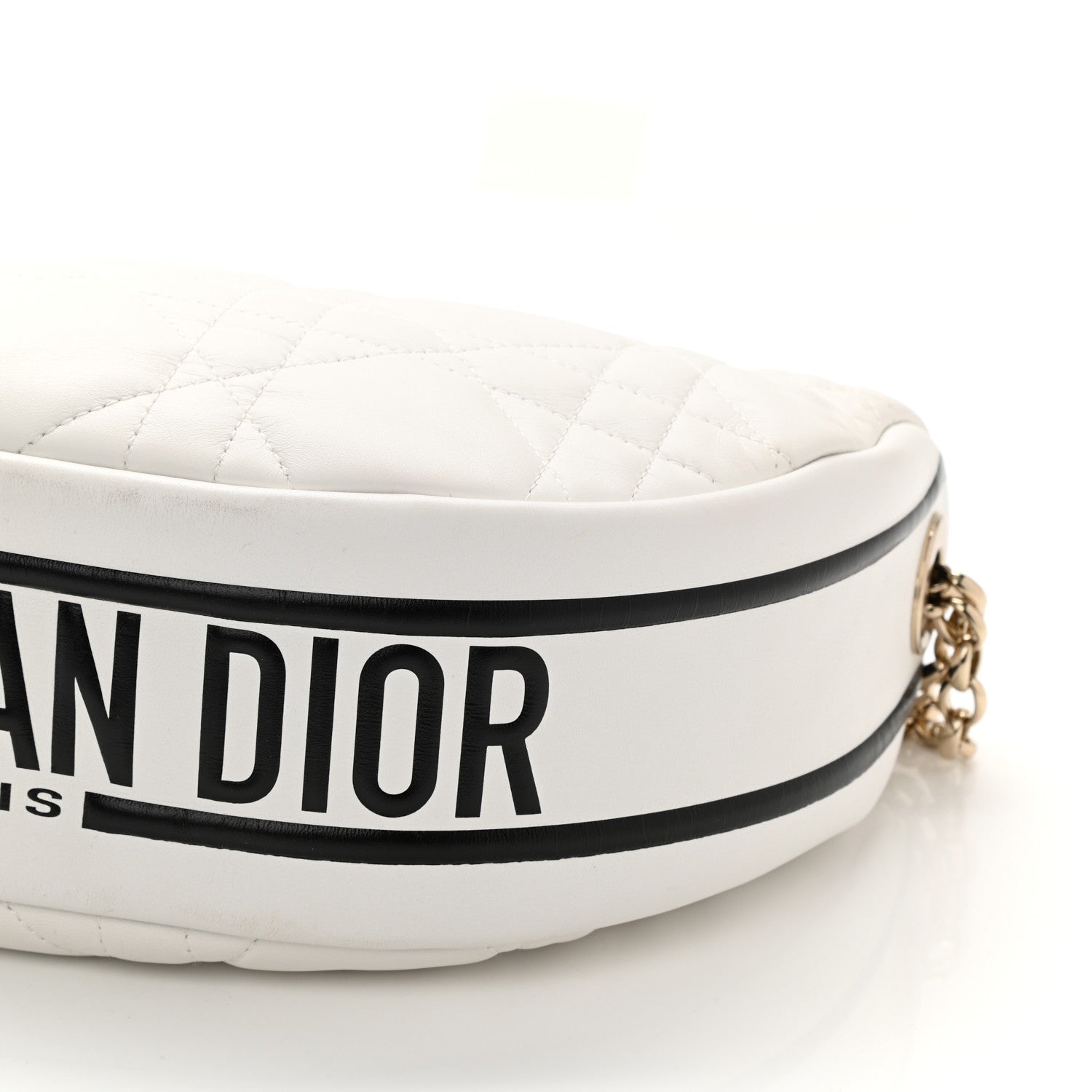 Christian Dior Lambskin Cannage Medium Dior Vibe Hobo Bag White 8 of 9