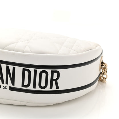 Christian Dior Lambskin Cannage Medium Dior Vibe Hobo Bag White 8 of 9