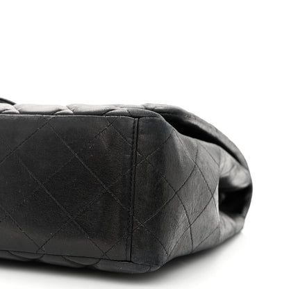 Chanel Lambskin Quilted Maxi Single Flap Black 10 of 13