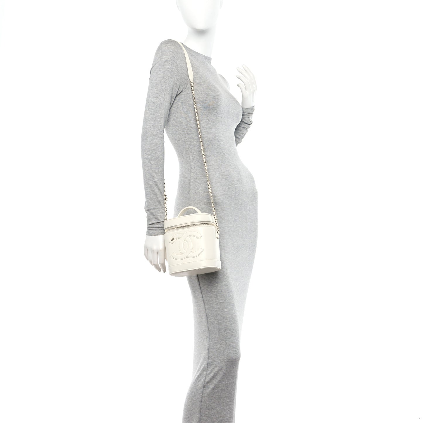 Lambskin Timeless Vanity Cosmetic Case White