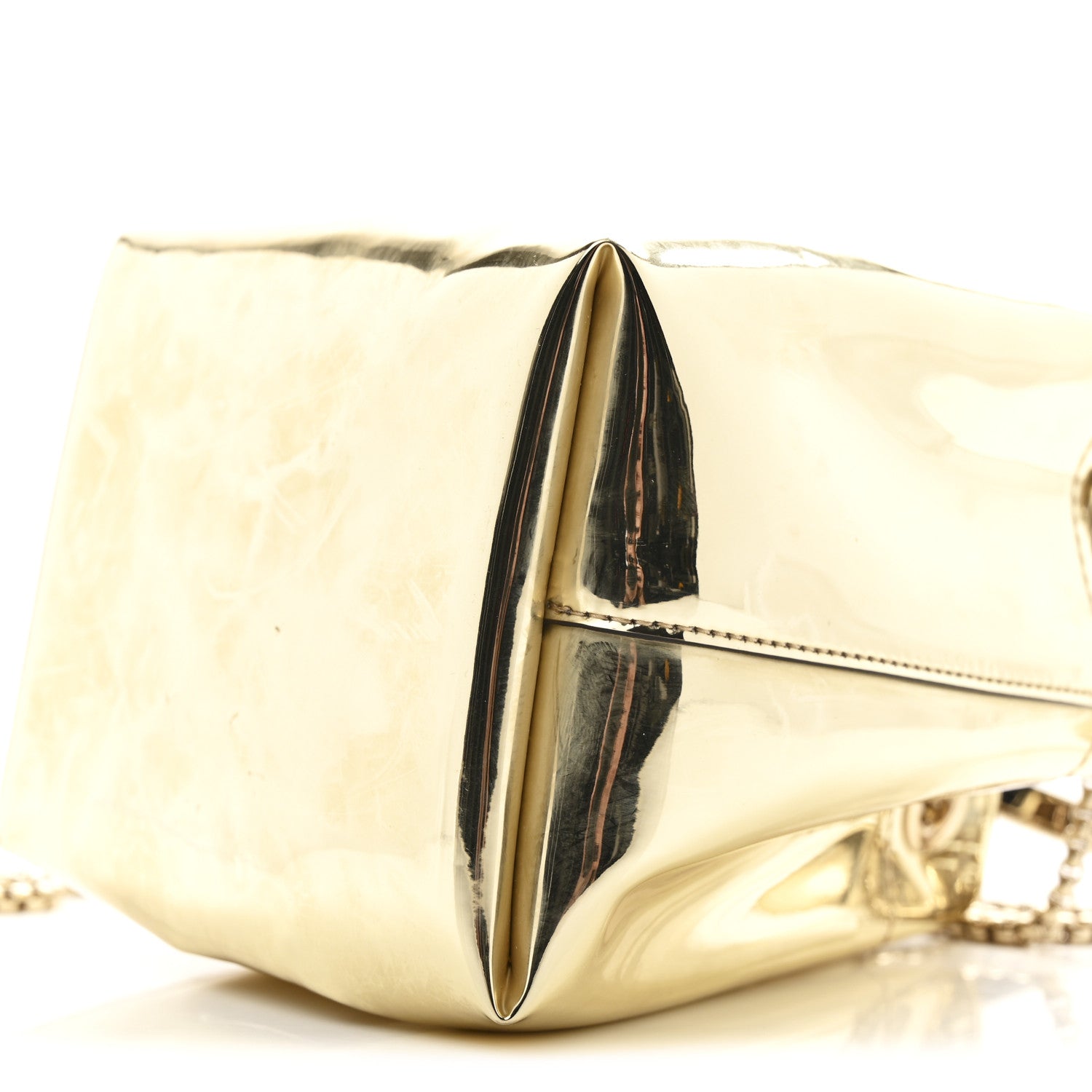 Jimmy Choo Metallic Patent Bon Bon Bag Gold 10 of 11