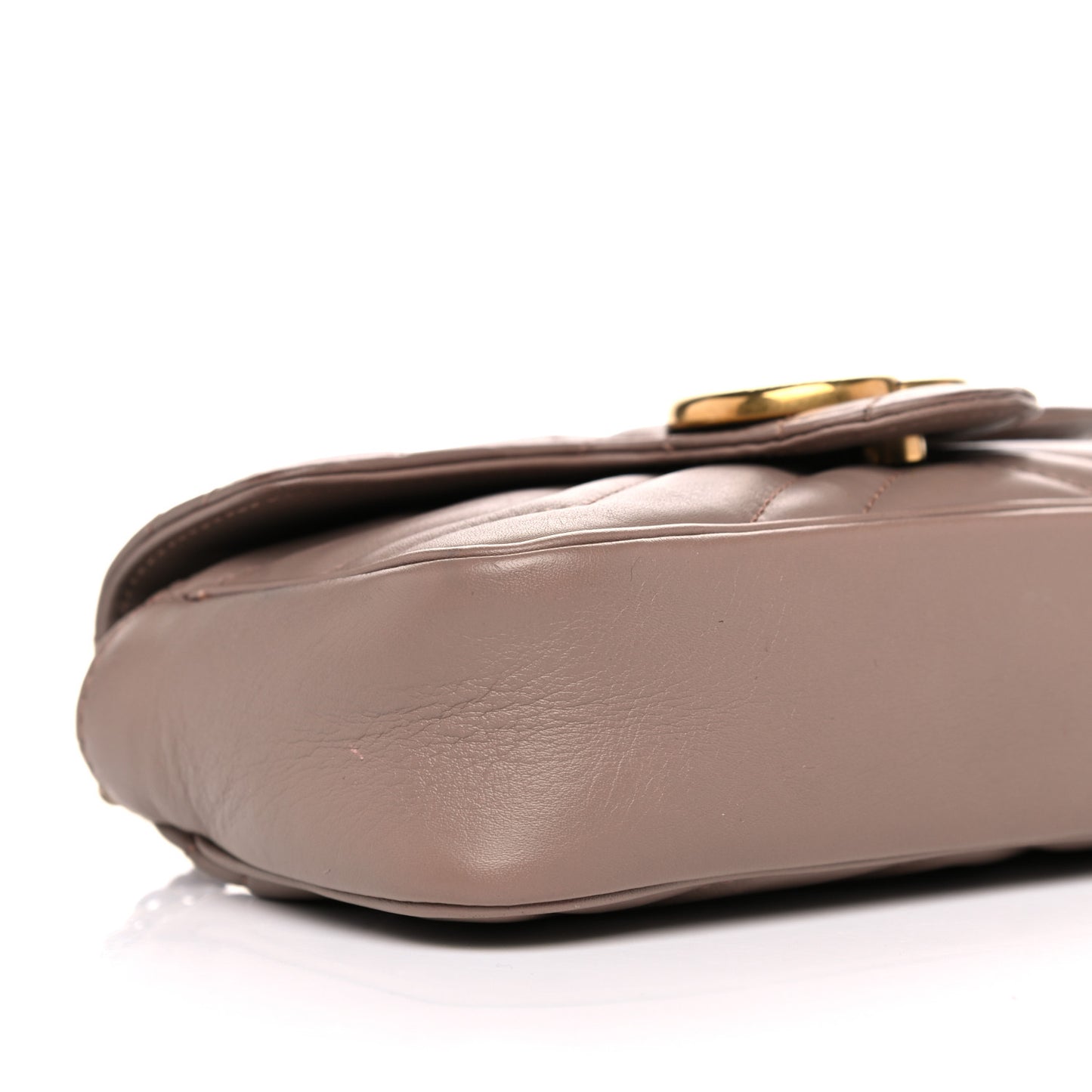 Calfskin Matelasse Super Mini GG Marmont Shoulder Bag Porcelain Rose