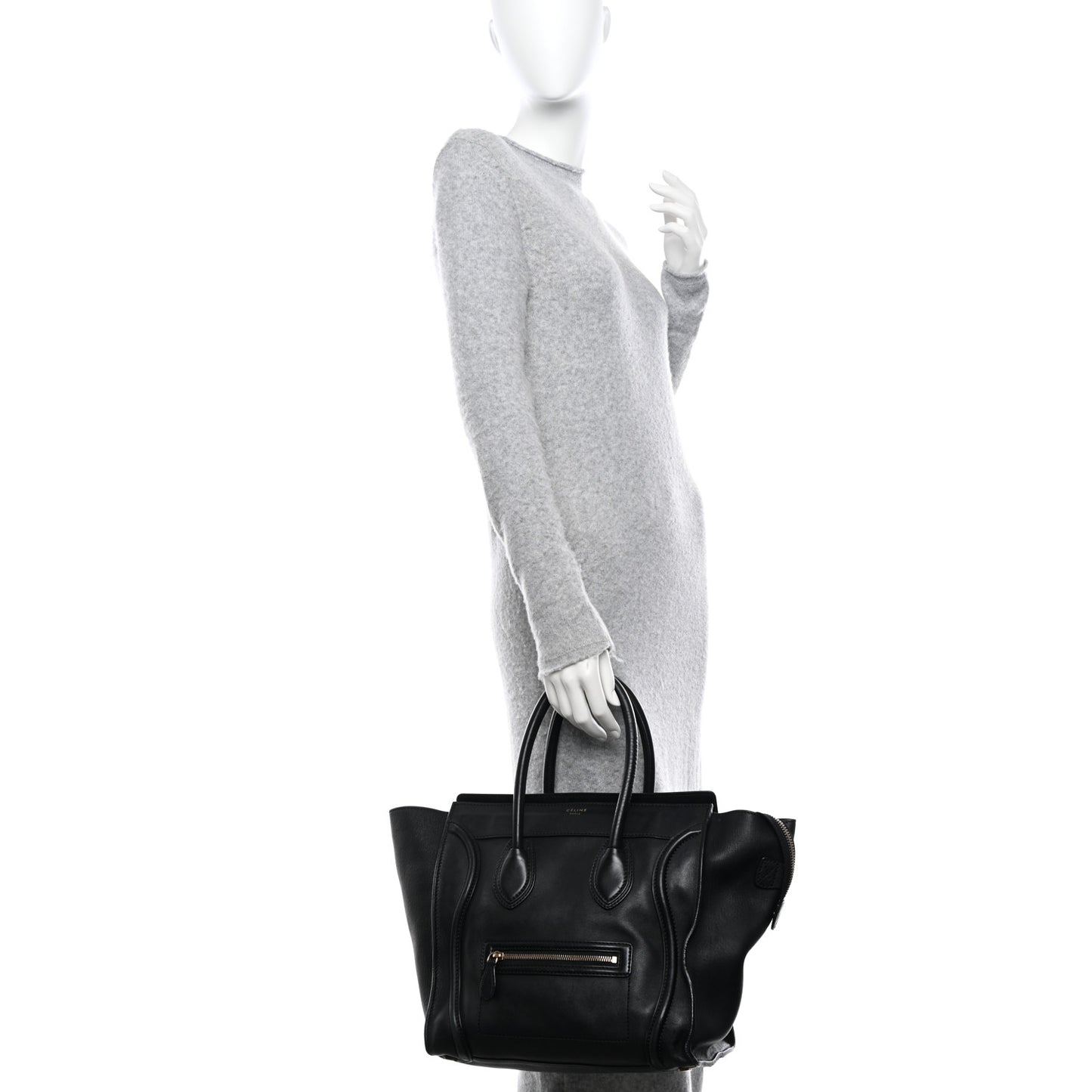 Smooth Calfskin Mini Luggage Black