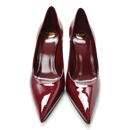 Saint Laurent Vernice Seta Soft Norma 90 Pumps 39 Grenat 2 of 10