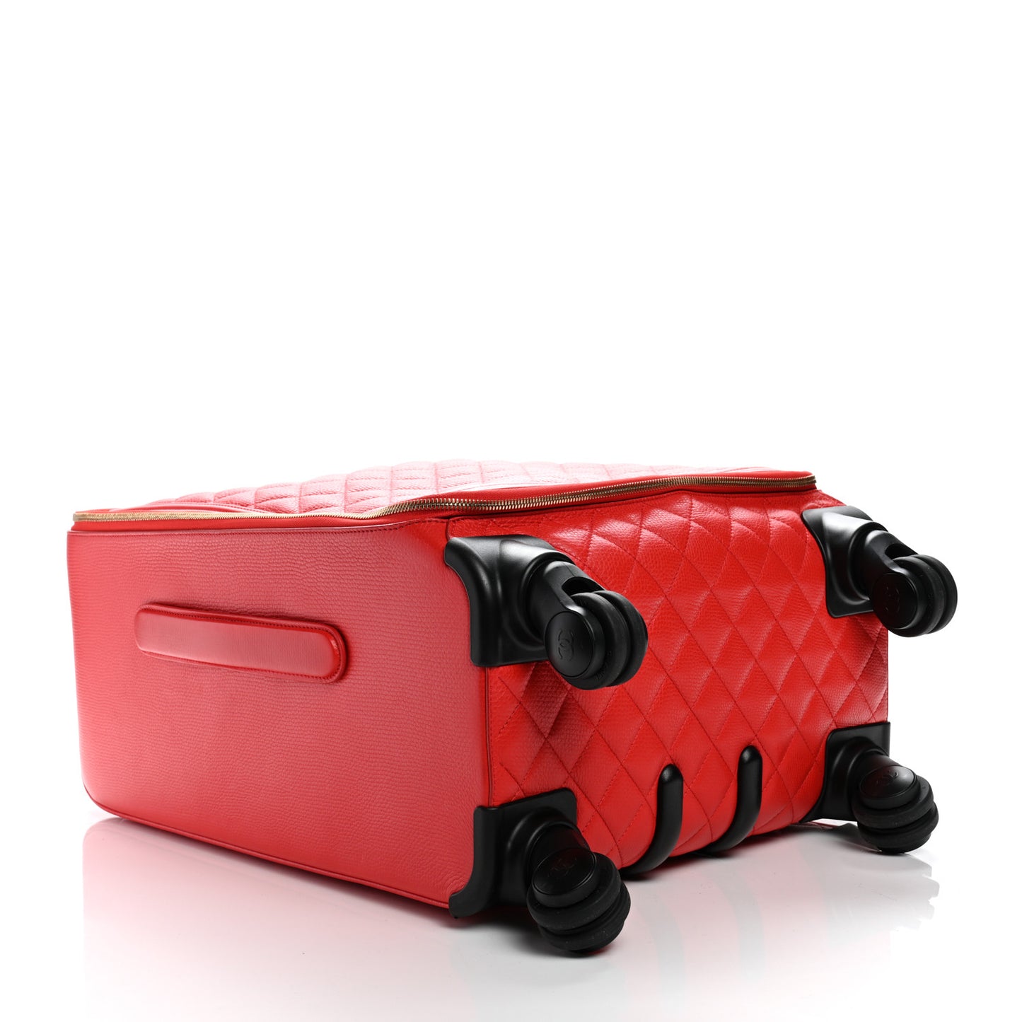 Calfskin Quilted Coco Case Trolley Red