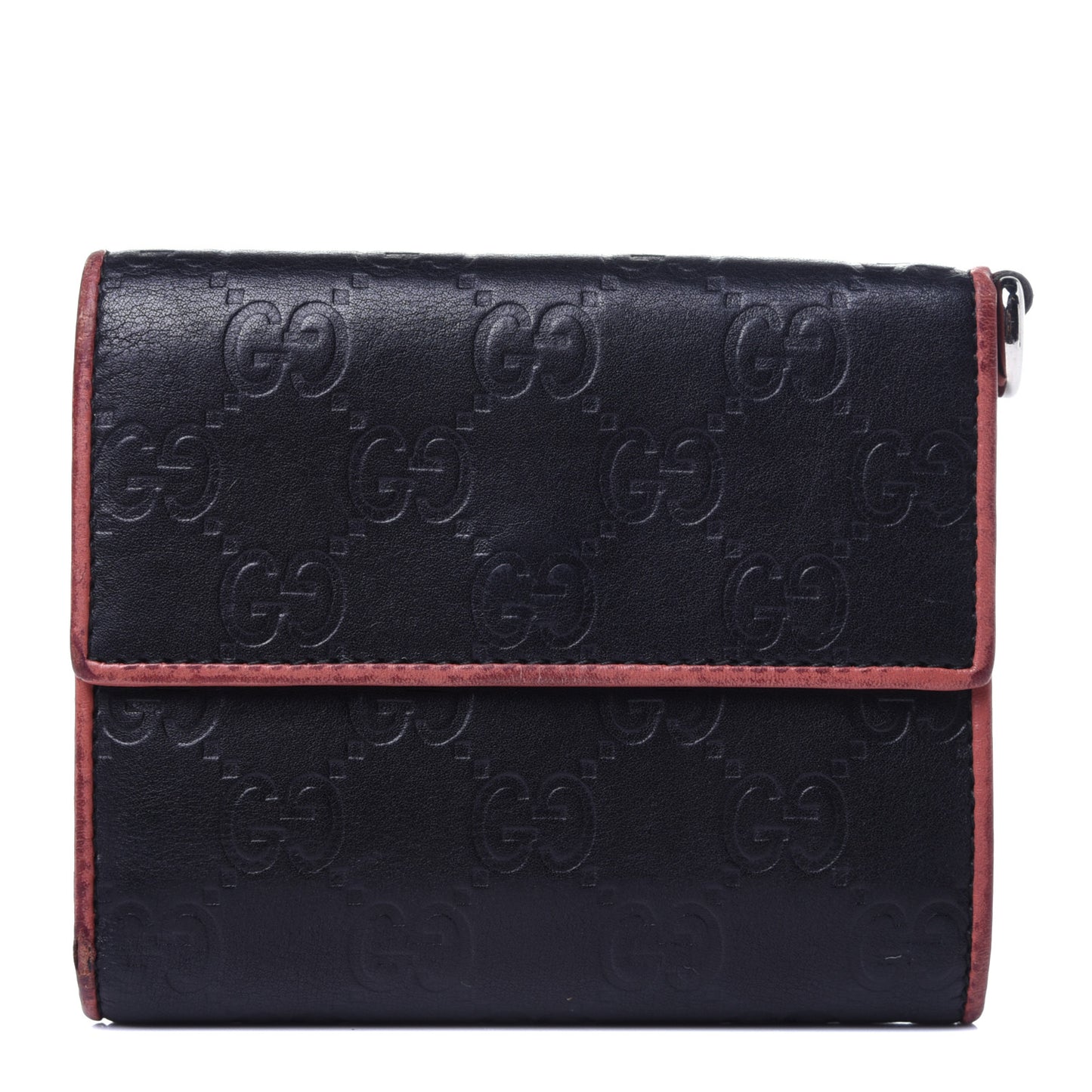 Guccissima Trifold Wallet Black Pink