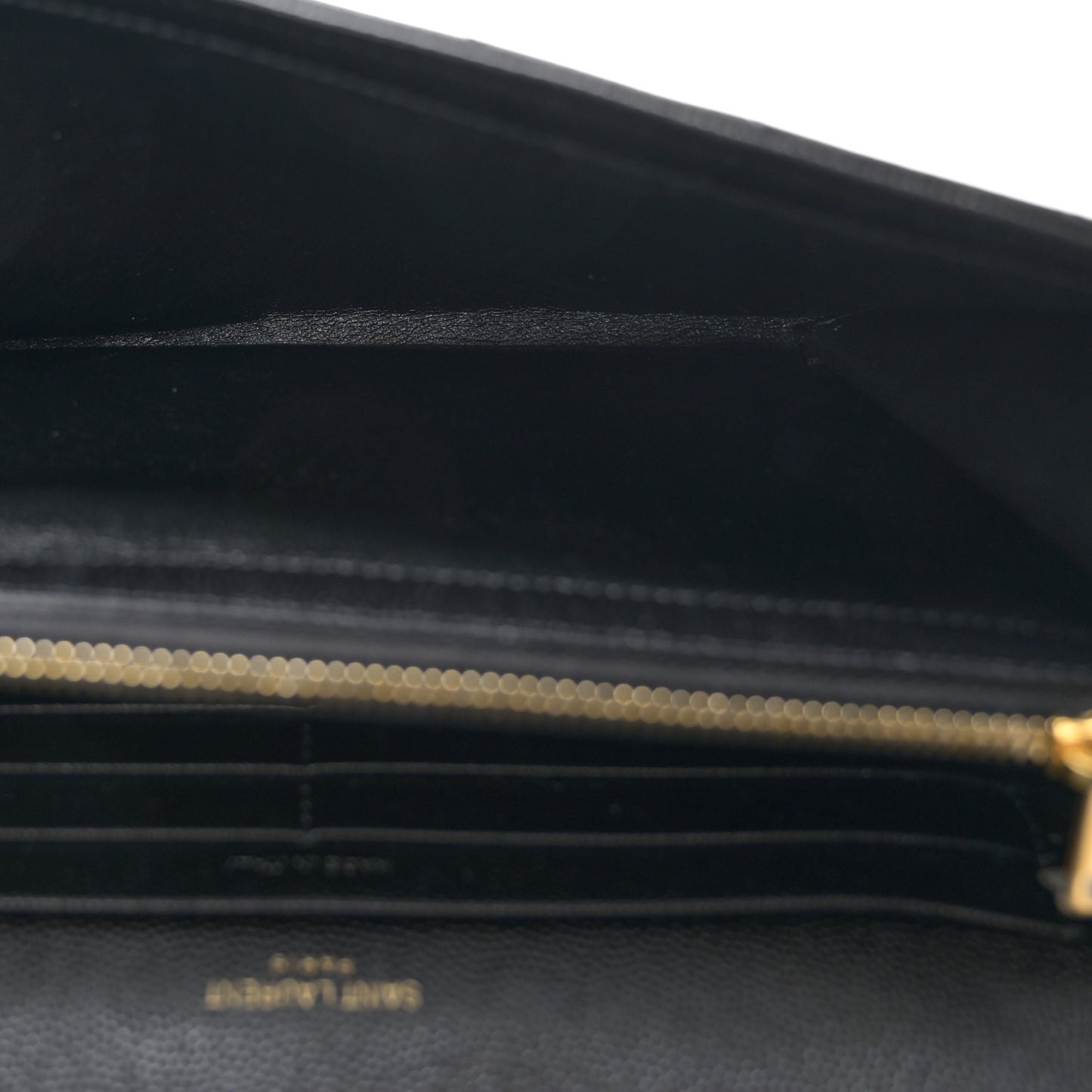 Grain De Poudre Matelasse Chevron Monogram Chain Wallet Black