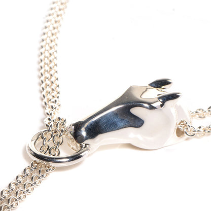 Hermes Sterling Silver Galop Necklace MM 3 of 5