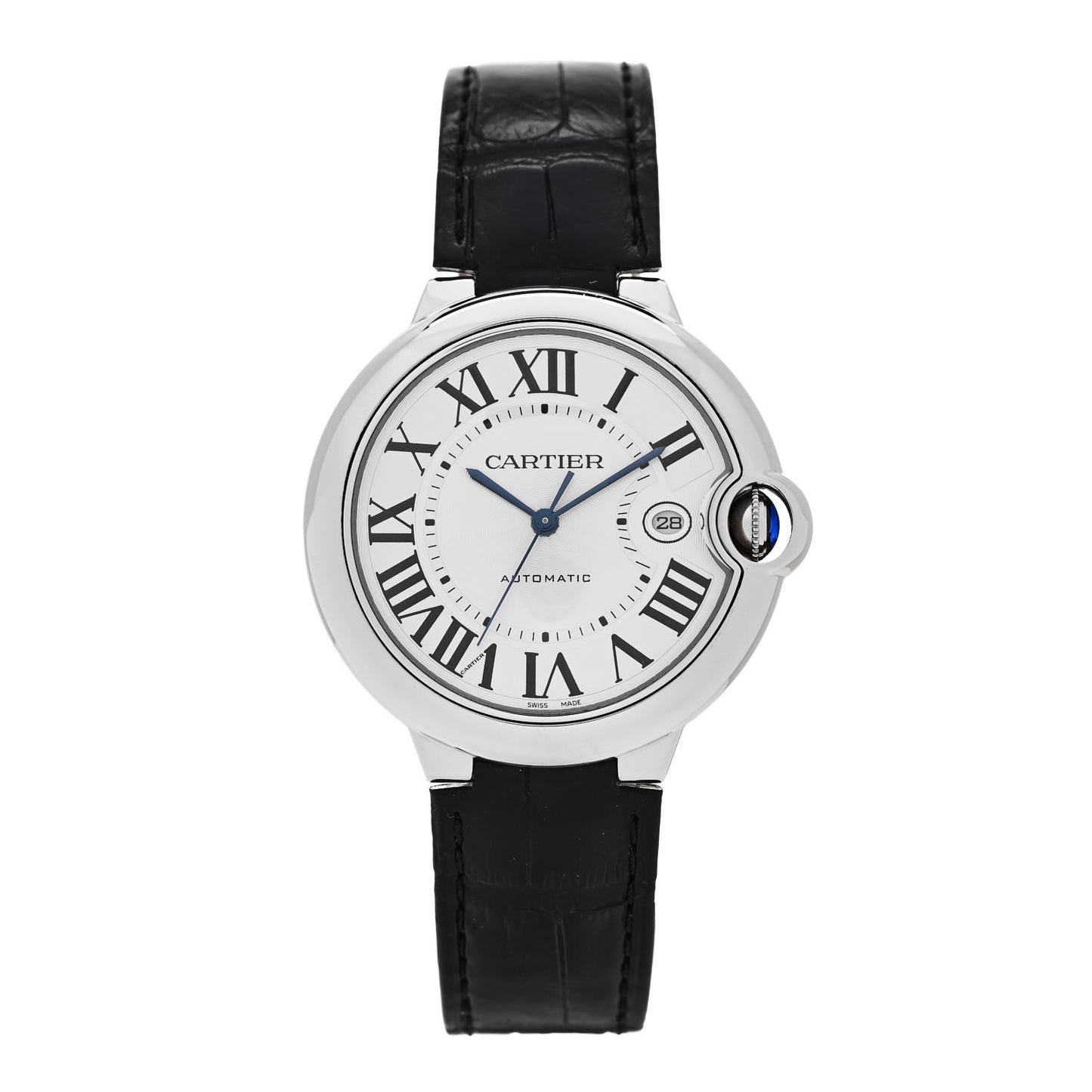 Stainless Steel Alligator 42mm Ballon Bleu De Cartier Automatic Watch