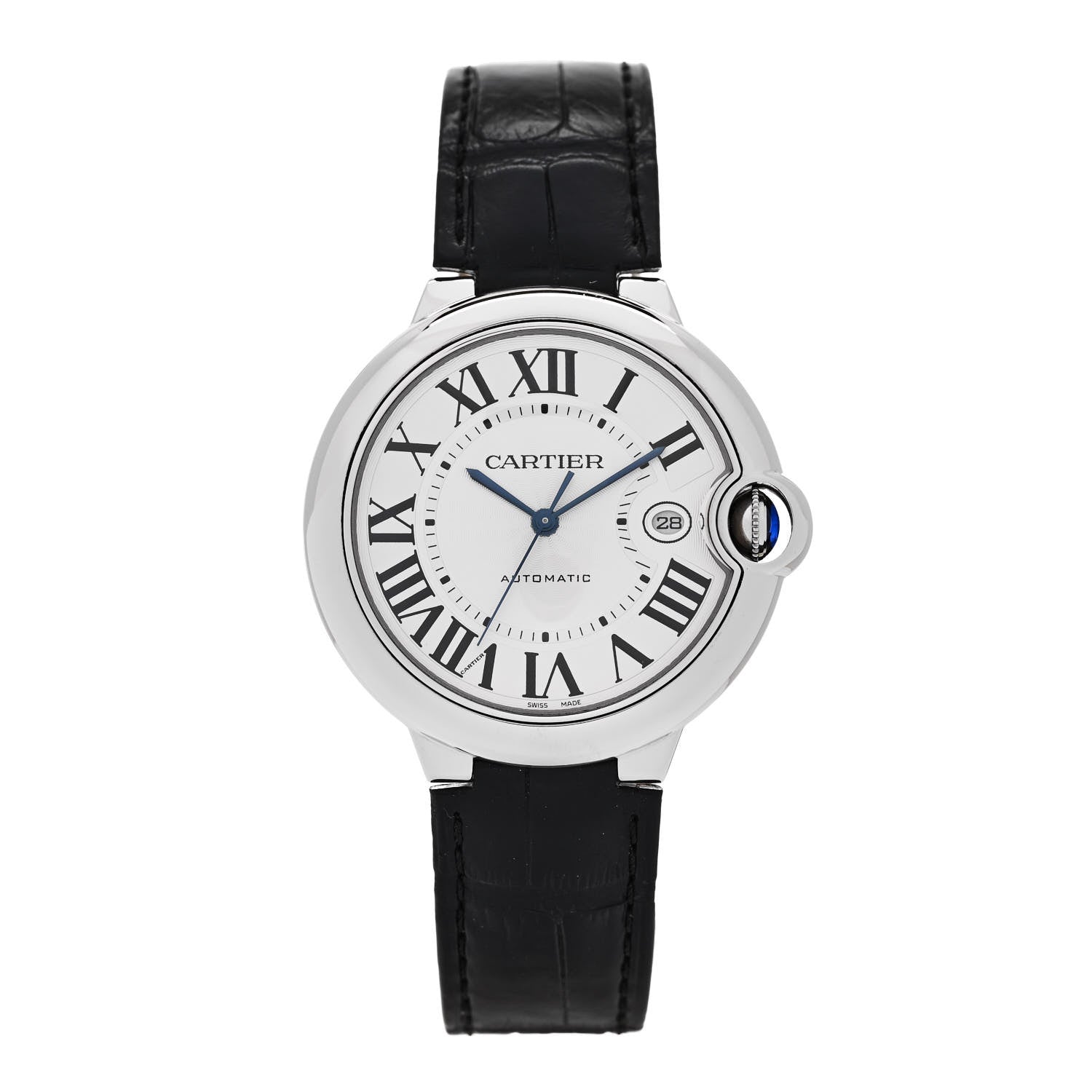 Cartier Stainless Steel Alligator 42mm Ballon Bleu De Cartier Automatic Watch 1 of 5