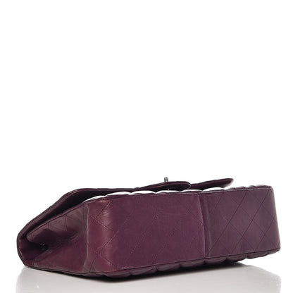 Chanel Lambskin Quilted Jumbo Single Flap Dark Violet 4 of 14