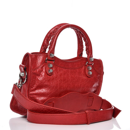 Balenciaga Agneau Giant 12 Silver Hardware Mini City Rouge Cardinal 4 of 8