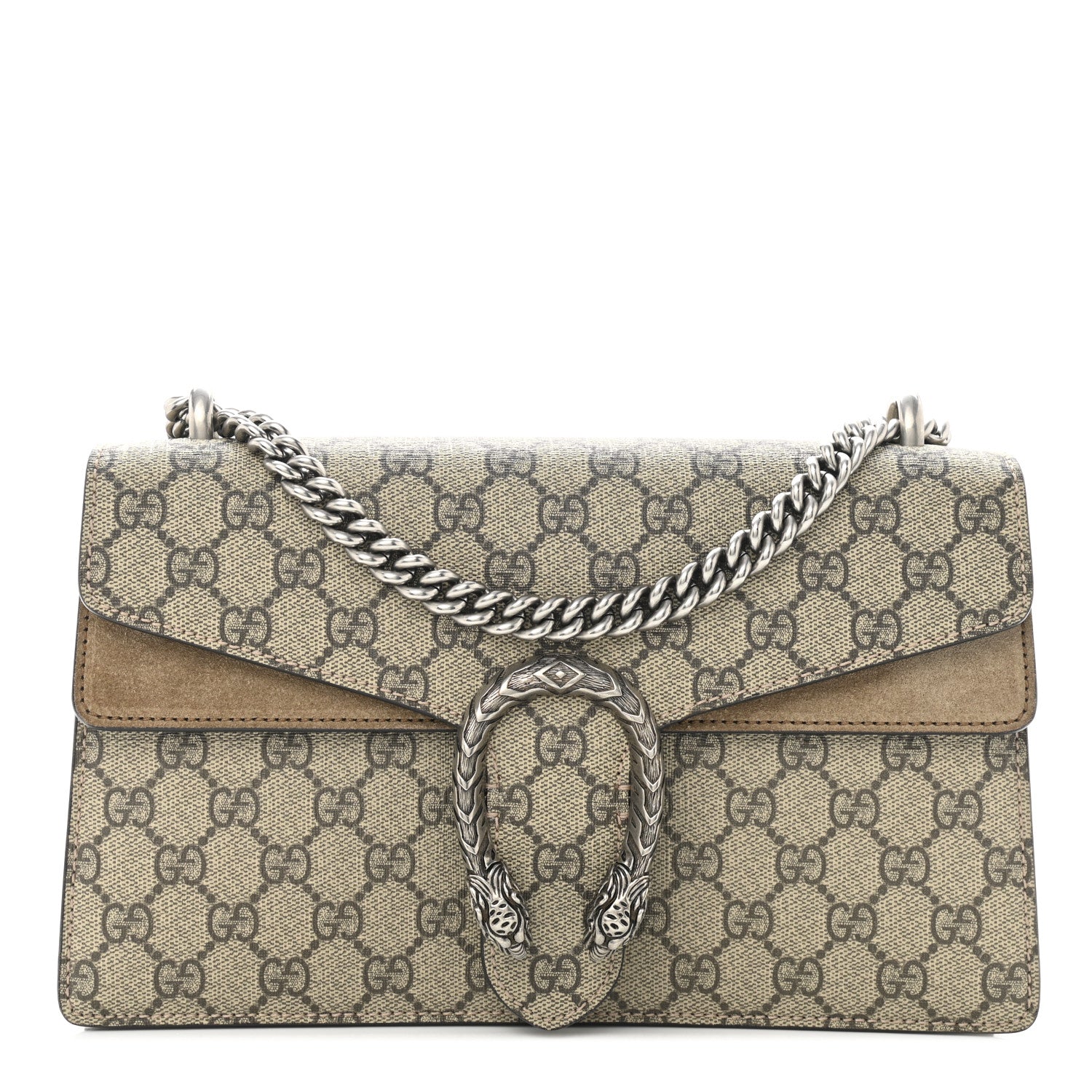 Gucci GG Supreme Monogram Small Dionysus Shoulder Bag Taupe 1 of 8