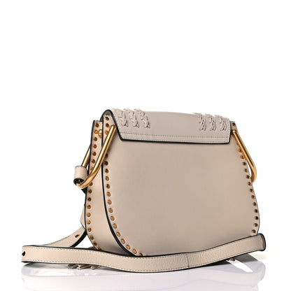 Chloe Calfskin Braided Small Hudson Shoulder Bag Abstract White 2 of 6