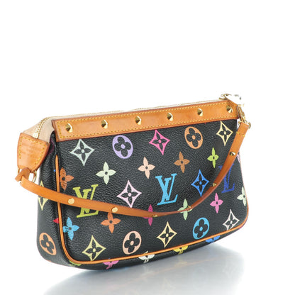 Louis Vuitton Monogram Multicolor Pochette Accessories Black 3 of 8