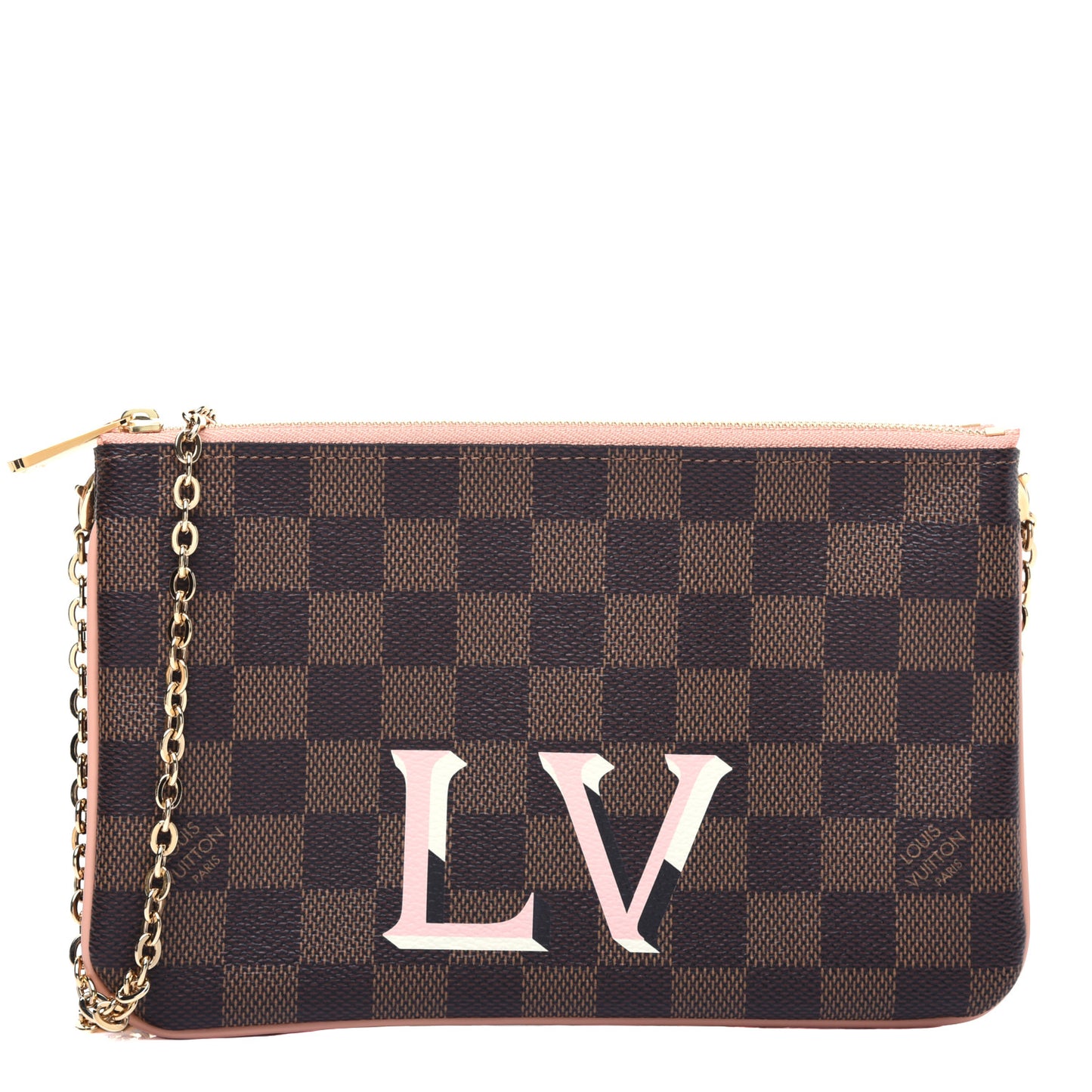 Damier Ebene Double Zip Pochette