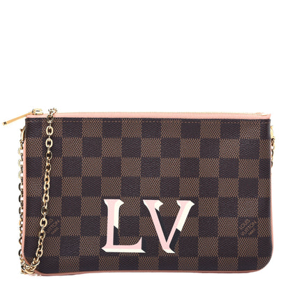Louis Vuitton Damier Ebene Double Zip Pochette 1 of 10