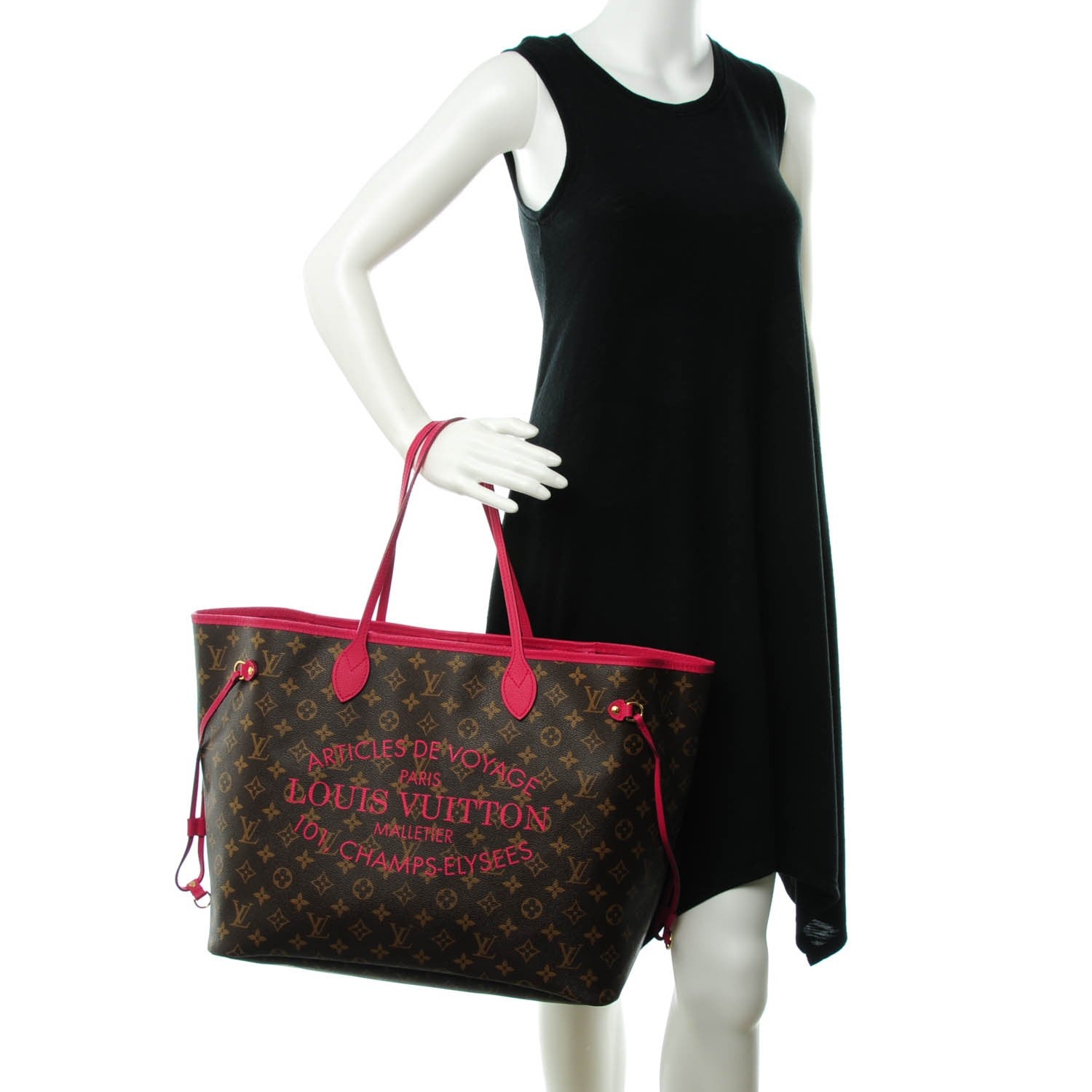 Louis Vuitton Monogram Articles de Voyage Ikat Neverfull GM Rose Indien 2 of 8