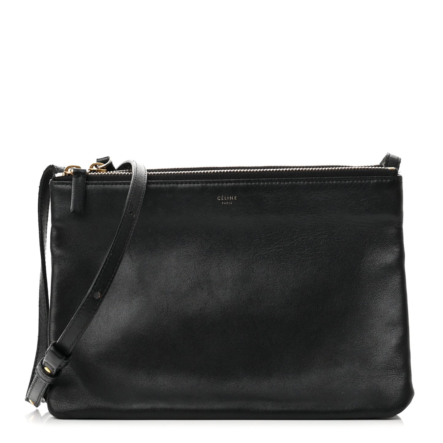 Lambskin Large Trio Crossbody Bag Black