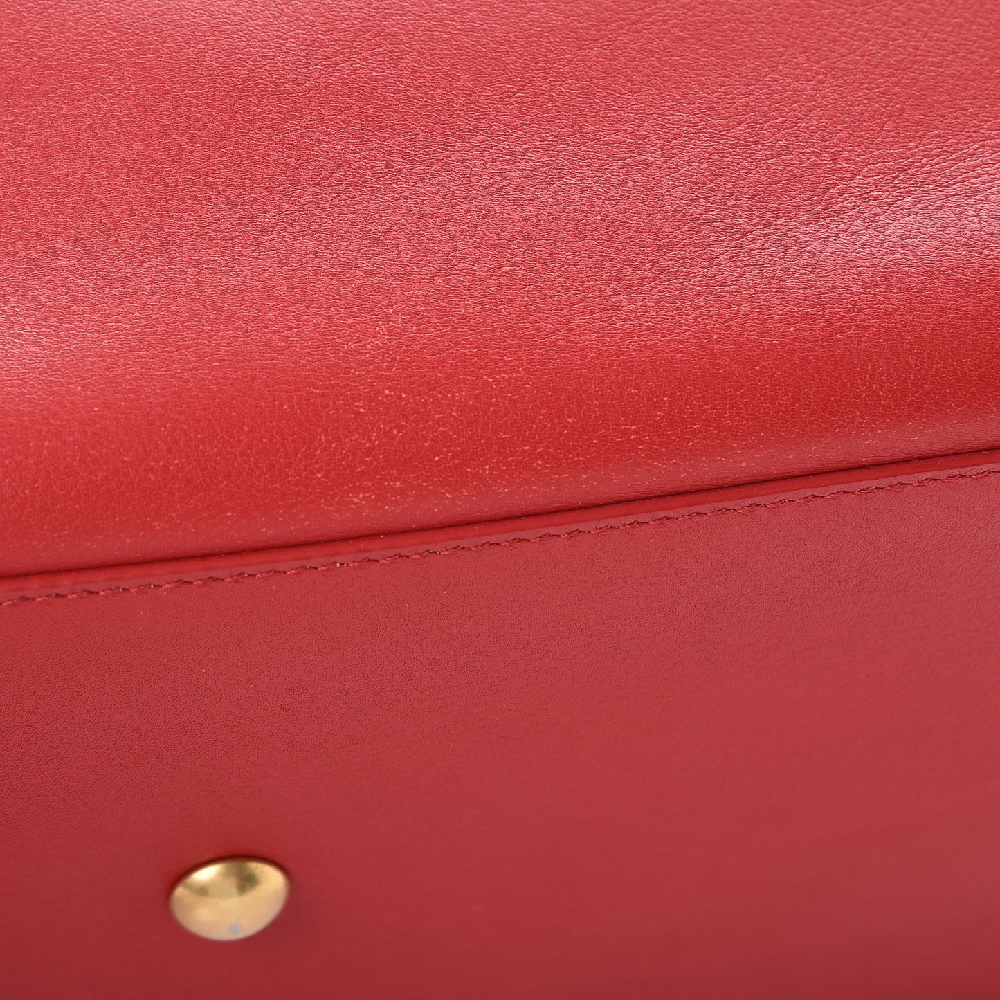 Calfskin Small Classic Y Cabas Red