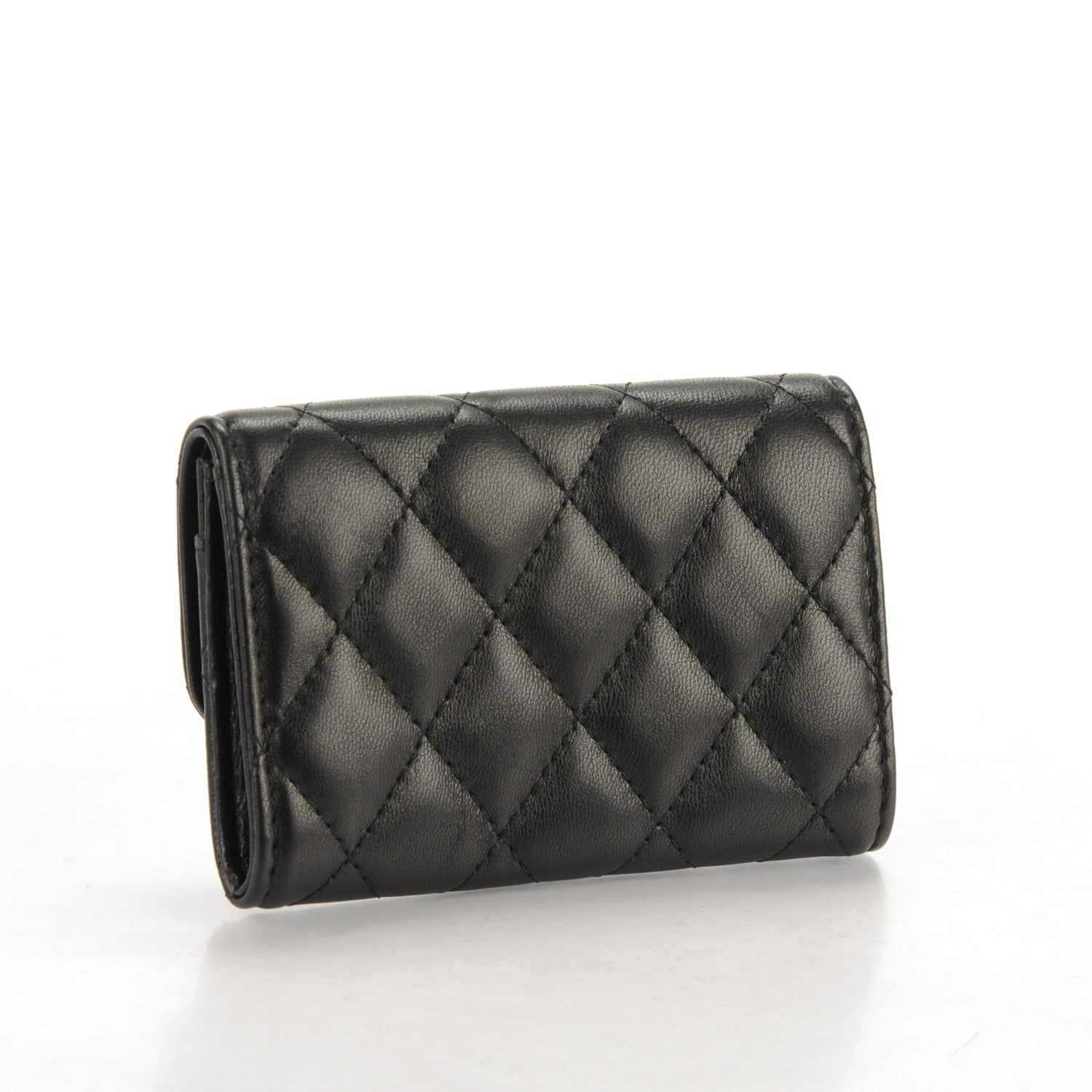 Chanel Lambskin Quilted Flap Card Holder Black 3 of 8