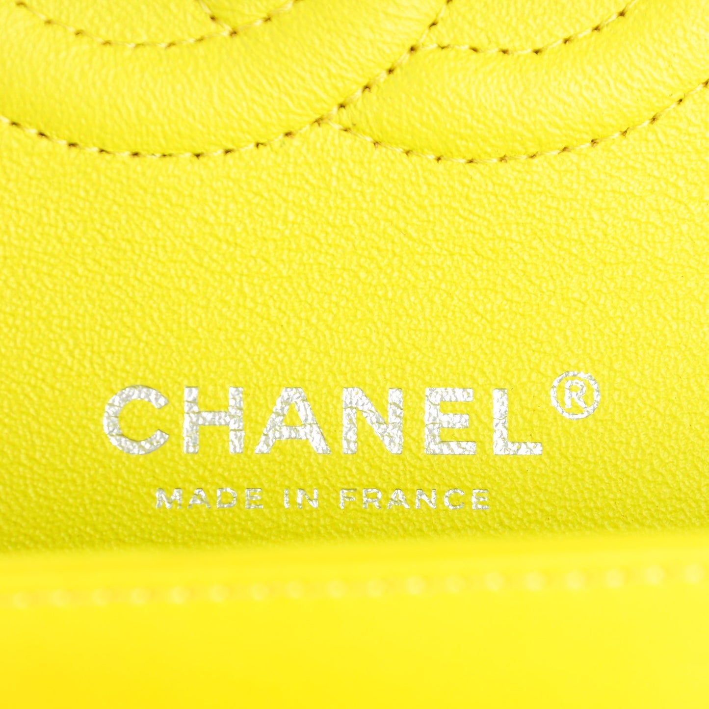 Patent Quilted Medium Double Flap Yellow