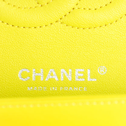 Chanel Patent Quilted Medium Double Flap Yellow 8 of 9