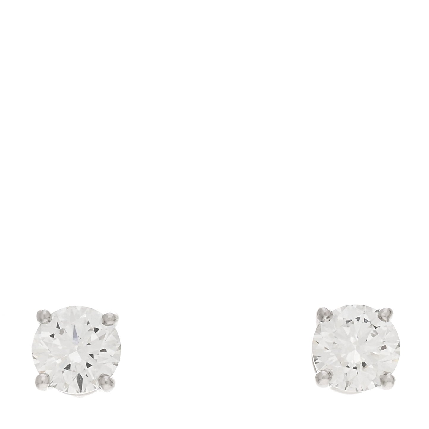 Platinum Diamond .50ctw Solitaire Earrings