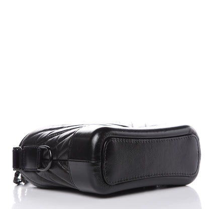 Chanel Aged Calfskin Chevron Quilted Small Gabrielle Hobo So Black 4 of 10