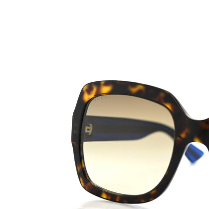 Gucci Oversize Square Web GG 0036S Sunglasses Tortoise 8 of 9