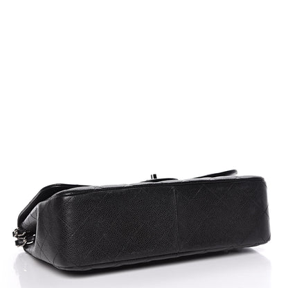 Chanel Caviar Quilted Jumbo Single Flap Black 4 of 10