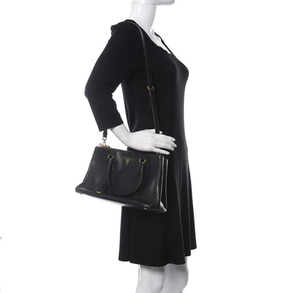 Prada Saffiano Small Galleria Double Zip Tote Black 3 of 11